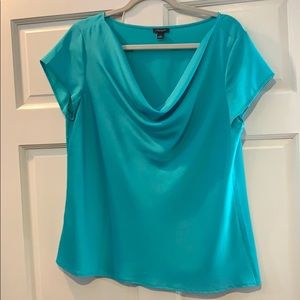 Sea foam blue green top from Ann taylor